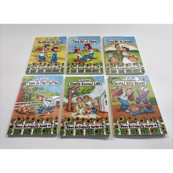 Down On Friendly Acres Books Set 1-6 Paperback Sunflower Seeds R Friend Children - Picture 16 of 16